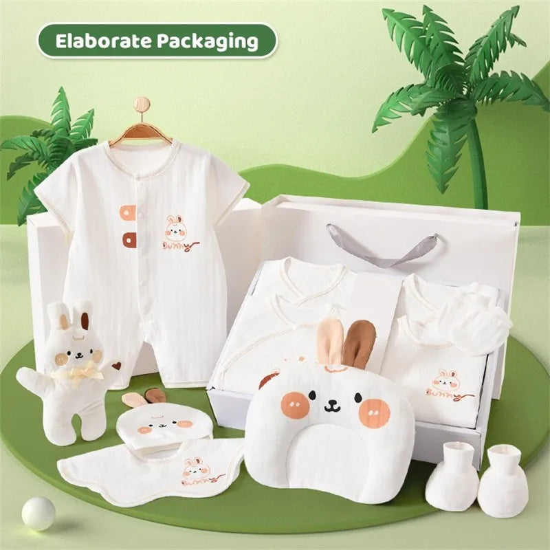 20-26pcs Summer Bunny Newborn Baby Clothes Set Breathable Cotton