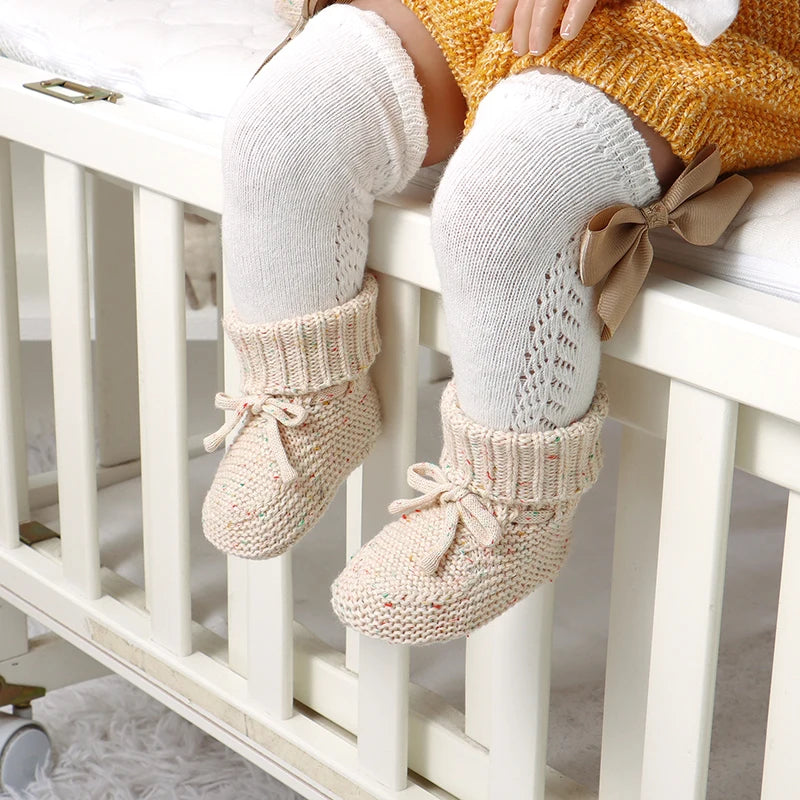 Newborn Boots Fashion Slip-On Knitted 0-18M Footwear