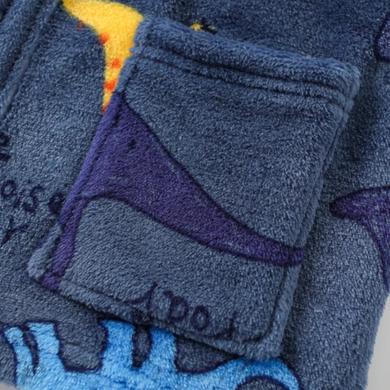 New Boys Dinosaur Robe Autumn Bathrobe 2-8Year