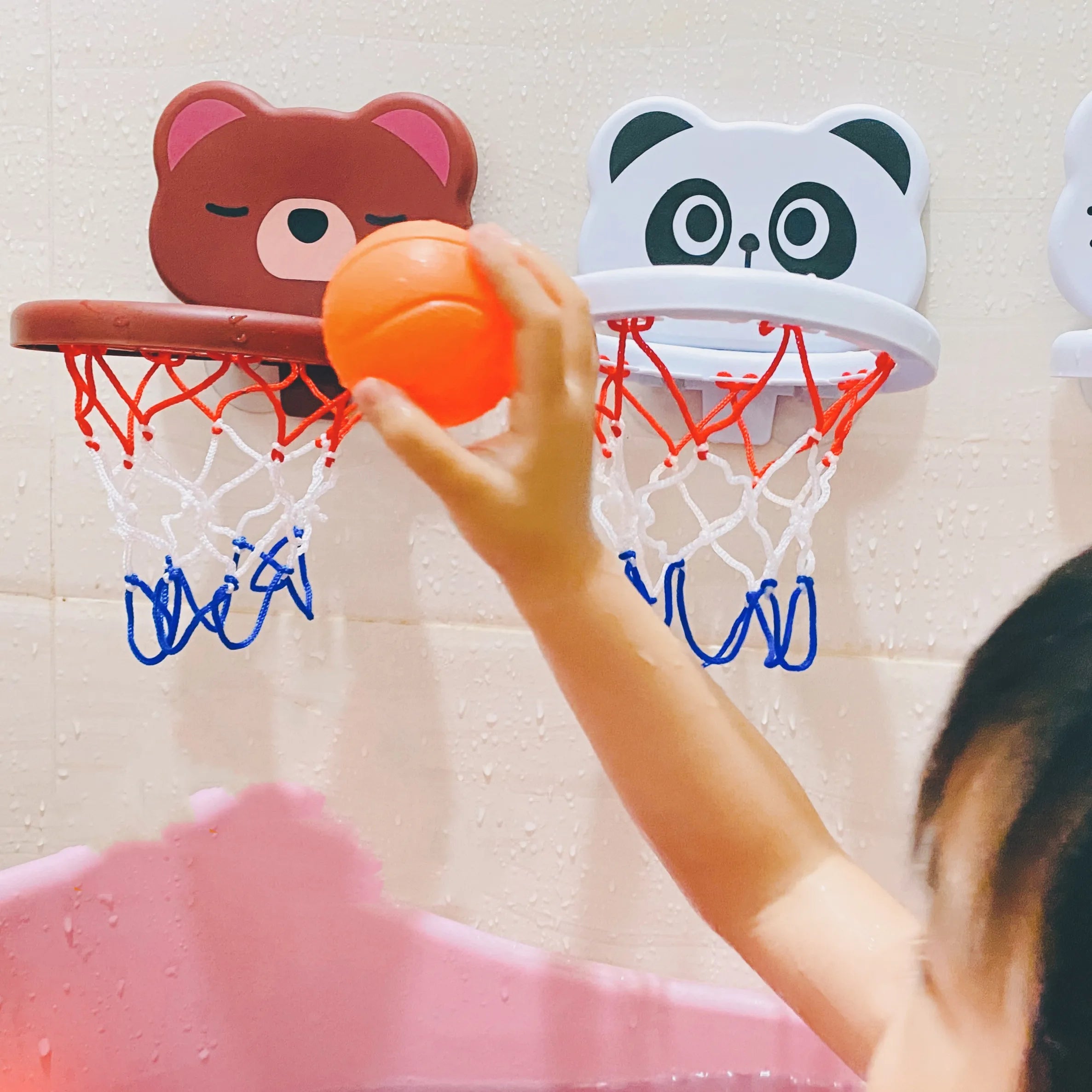 Baby Bath Toys Suction Cup Shooting Basketball Bathroom Toy