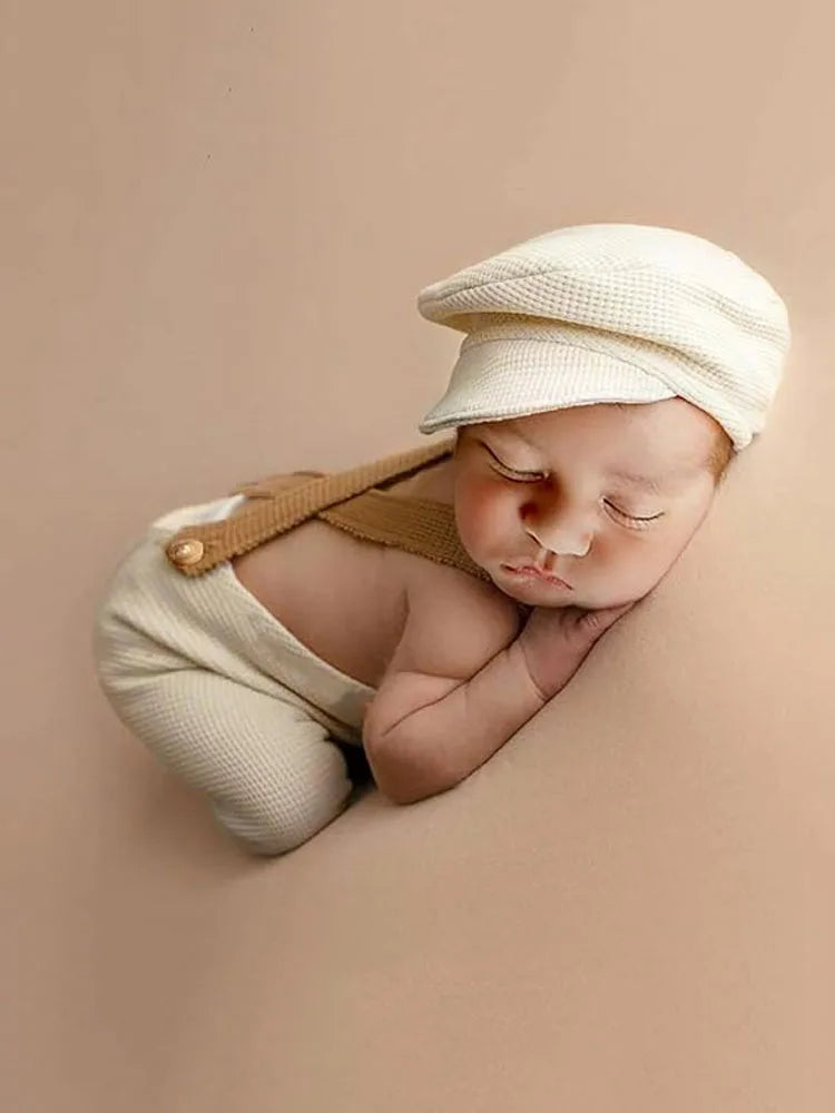 Newborn Photography Props Baby Gentleman Romper Suits