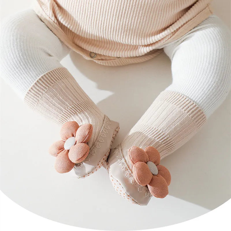 Winter New Baby Shoes Floor Socks Anti-skid Leather