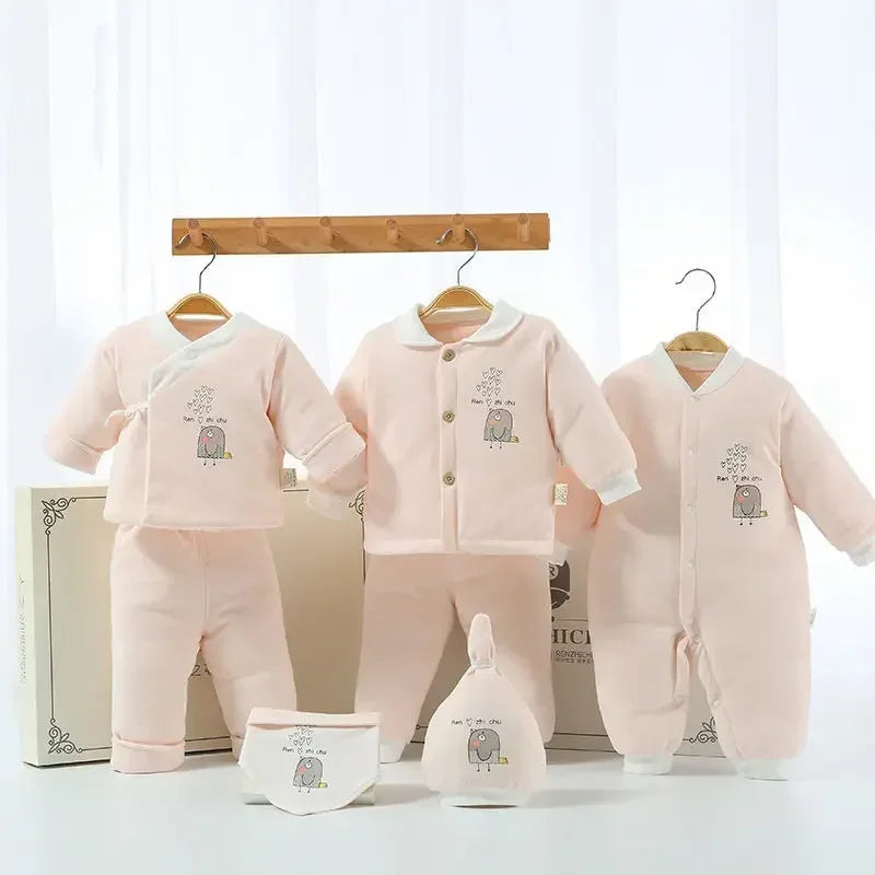 Luxury Newborn Cotton Outfits Set Baby Winter Coats Gift Box 0-6 Months