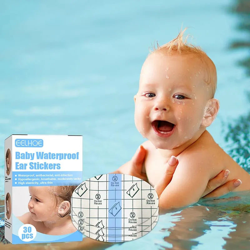 30Pcs Baby Waterproof Ear Stickers Swimming Infant Disposable Nursing Ear Patch for Children Holiday Present Health Care
