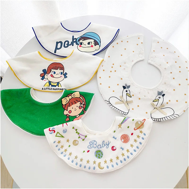 Korean Style Newborn Baby Bibs Cotton Cute Saliva Towel
