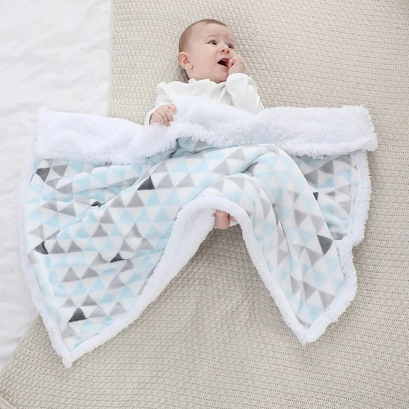 Velvet Thickened Double Layer Soft Comfort Baby Blanket
