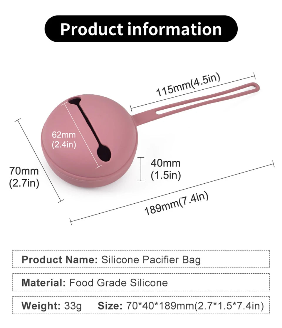 Baby Pacifier Holder Portable Container Case Silicone