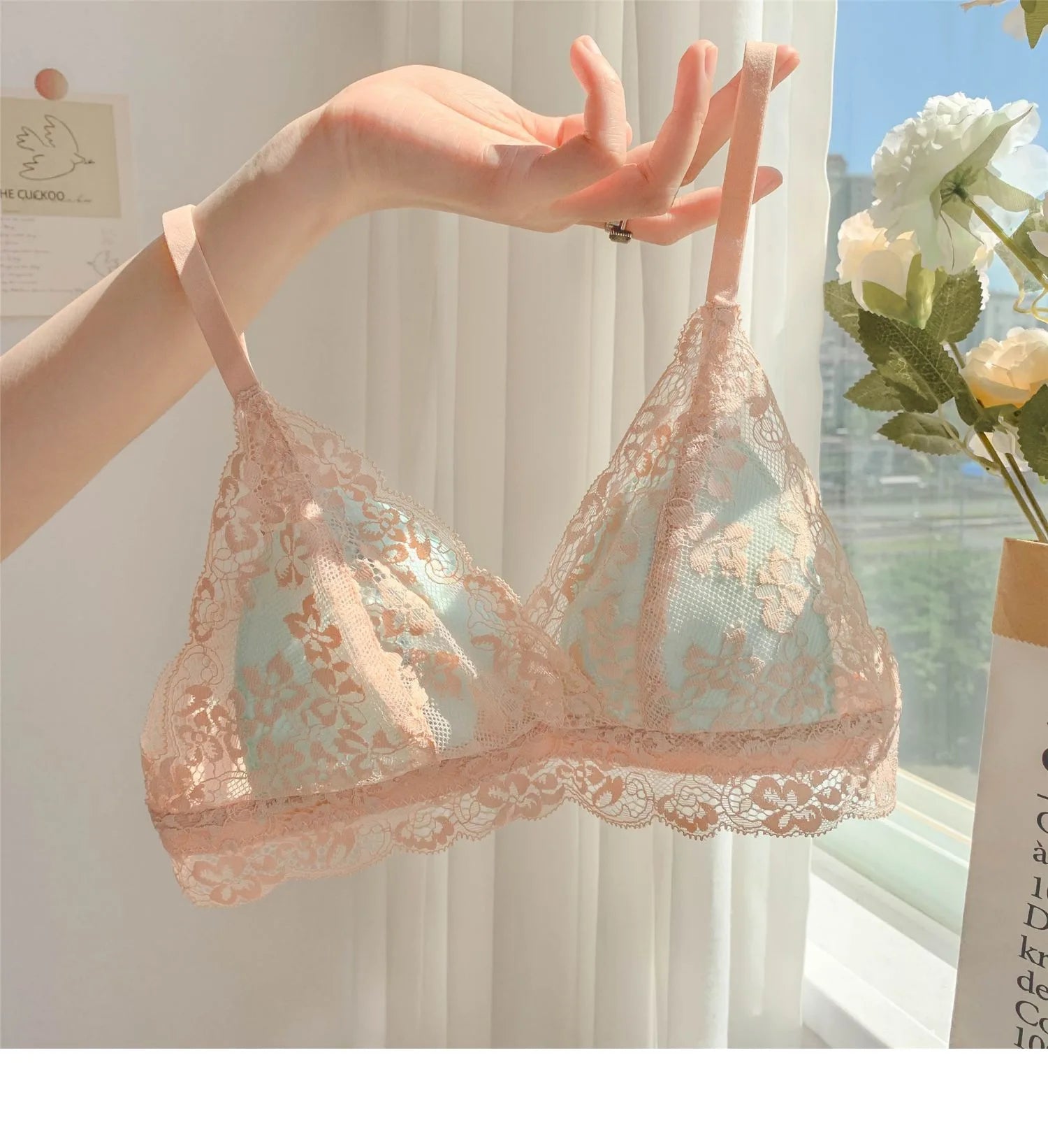 French Style Sexy Bras Wireless Lingerie Intimates Triangle Cup