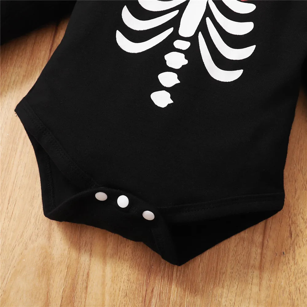 Halloween Hot Skull Print Newborn Party Baby Costume