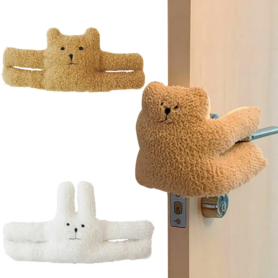 40cm Baby Care Door Stopper Cute Bear Rabbit Soft Sheep Fleece Baby Safety Mat Door Lock Guard Newborn Children Finger Protector