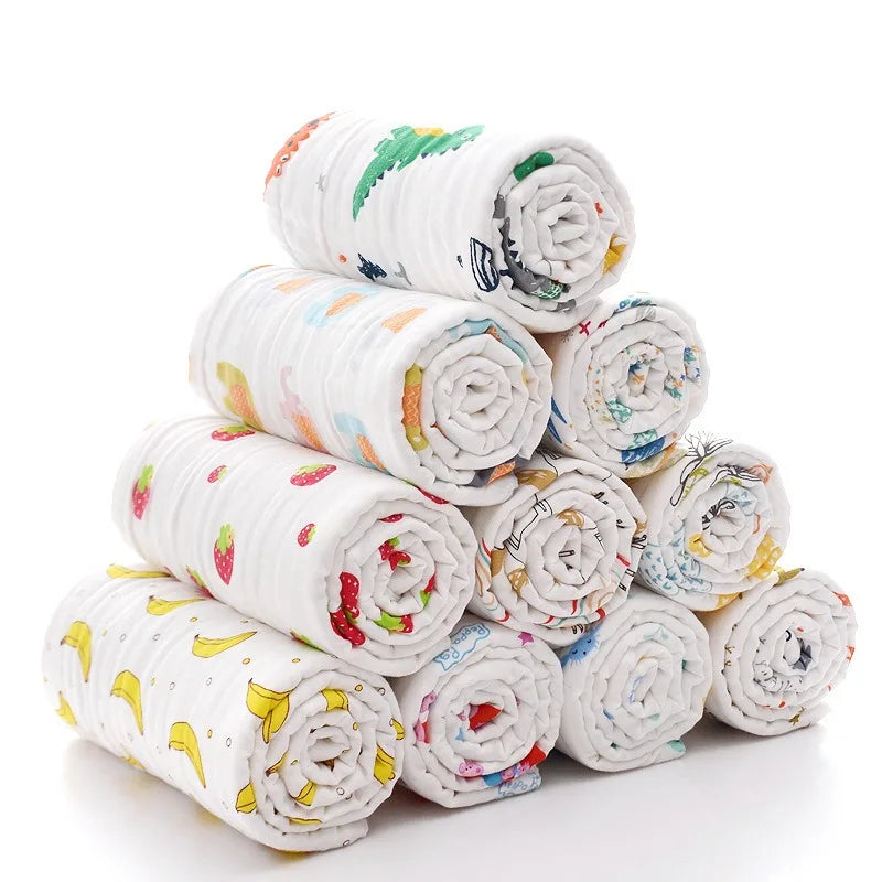 Baby BathTowel Boys Girls 100% Cotton Children Baby Towels Blanket For Newborn Bathrobe 4 Layers Gauze Washcloth Infant Swaddle