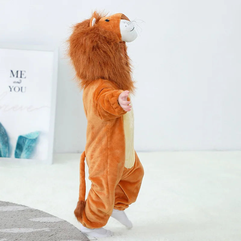 Animal Lion Newborn Baby Romper Kigurumis Cosplay Costume