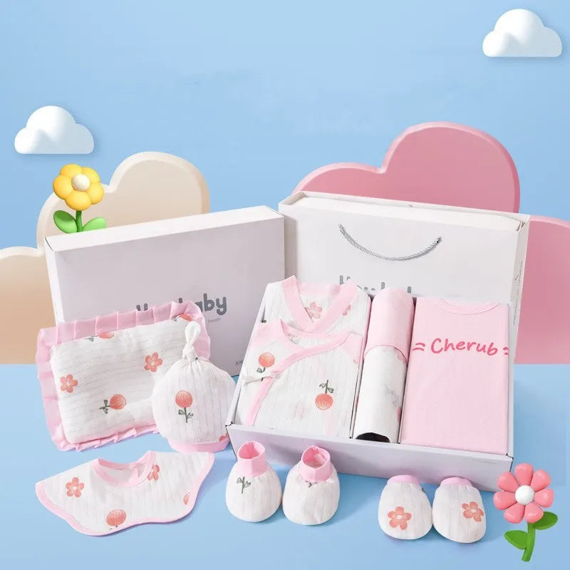 22/24pcs Summer Breathable Newborn Clothes Set With Box