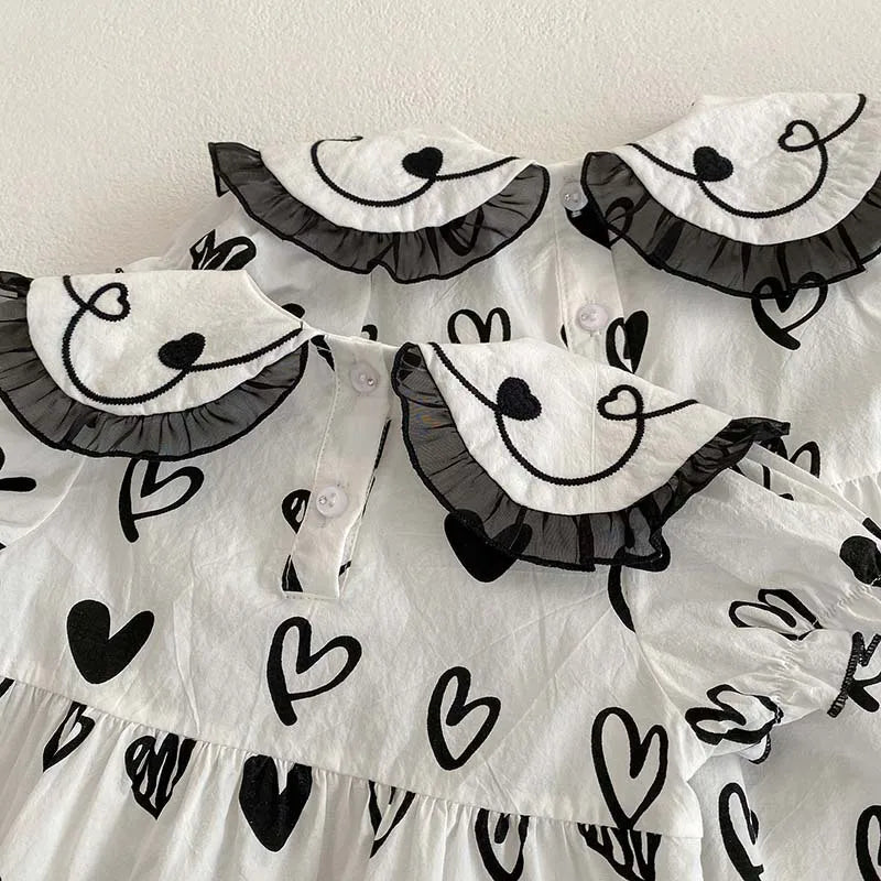 Girls Sister Dress Korean Style Summer Girl Princess Clothes