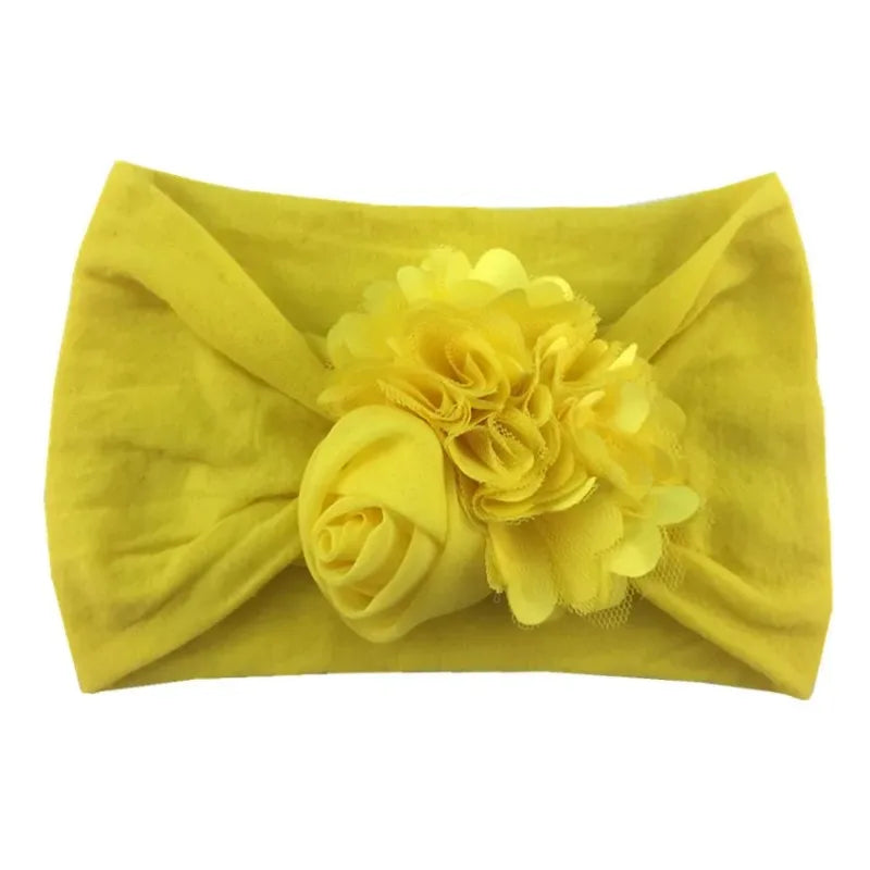 Fashion Baby Girls Chiffon Flower Knit