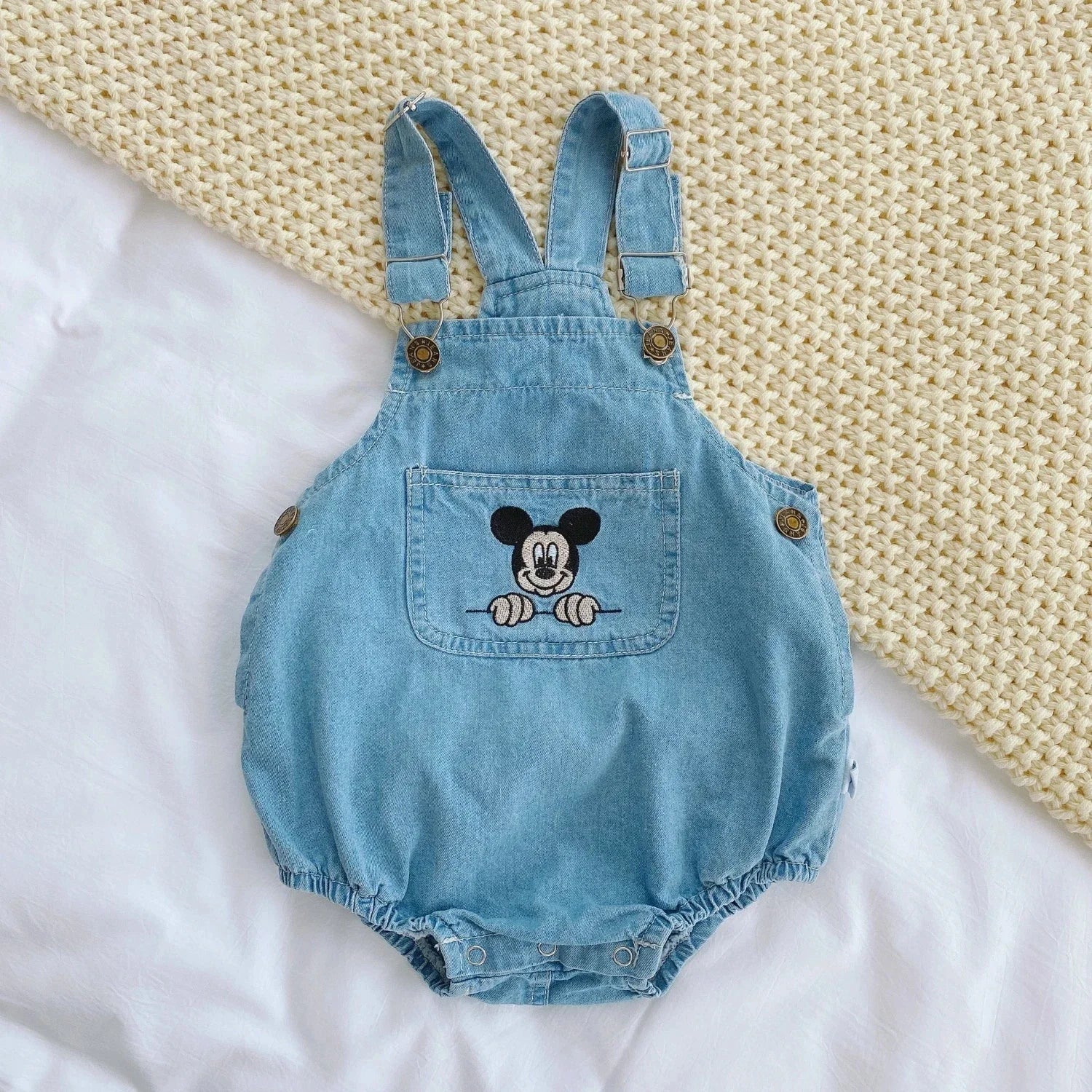 Cartoon Mickey Mouse Newborn Baby Bodysuit Summer