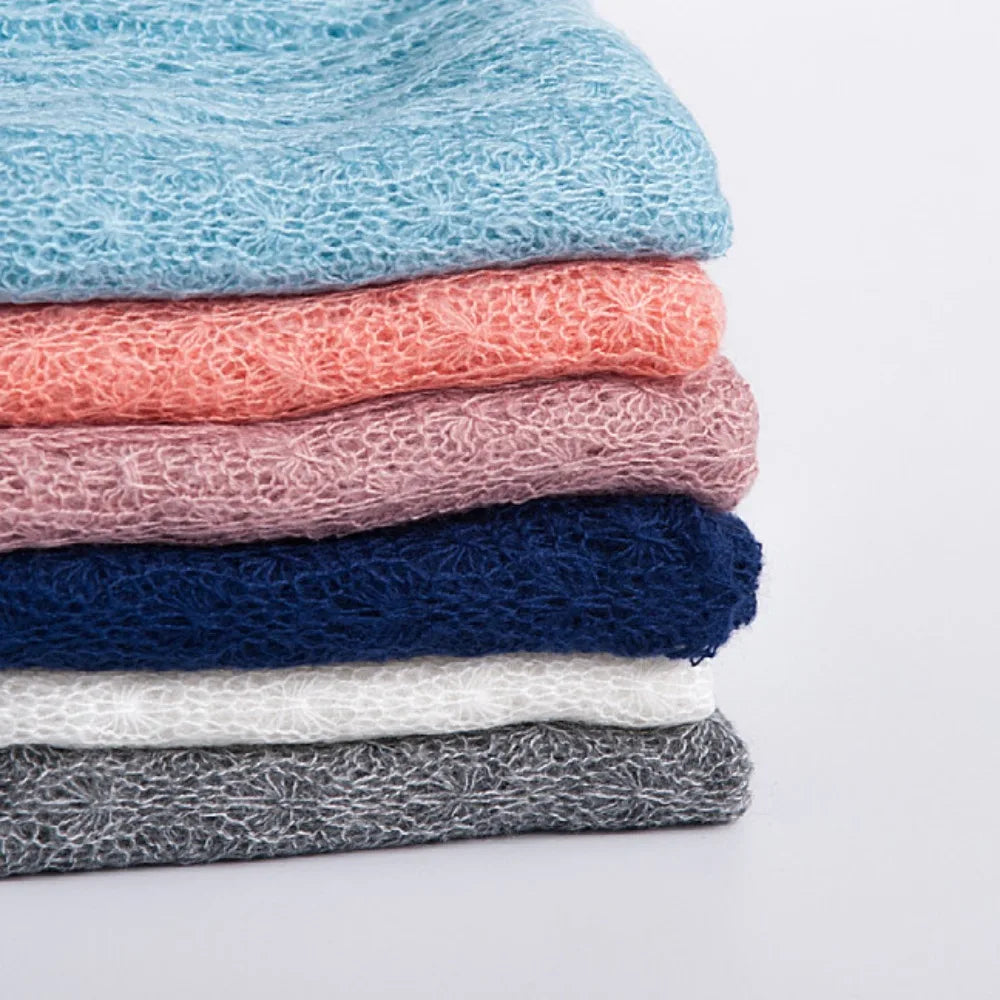 Newborn Knit Mohair Photo Shoot Prop Blanket Wraps
