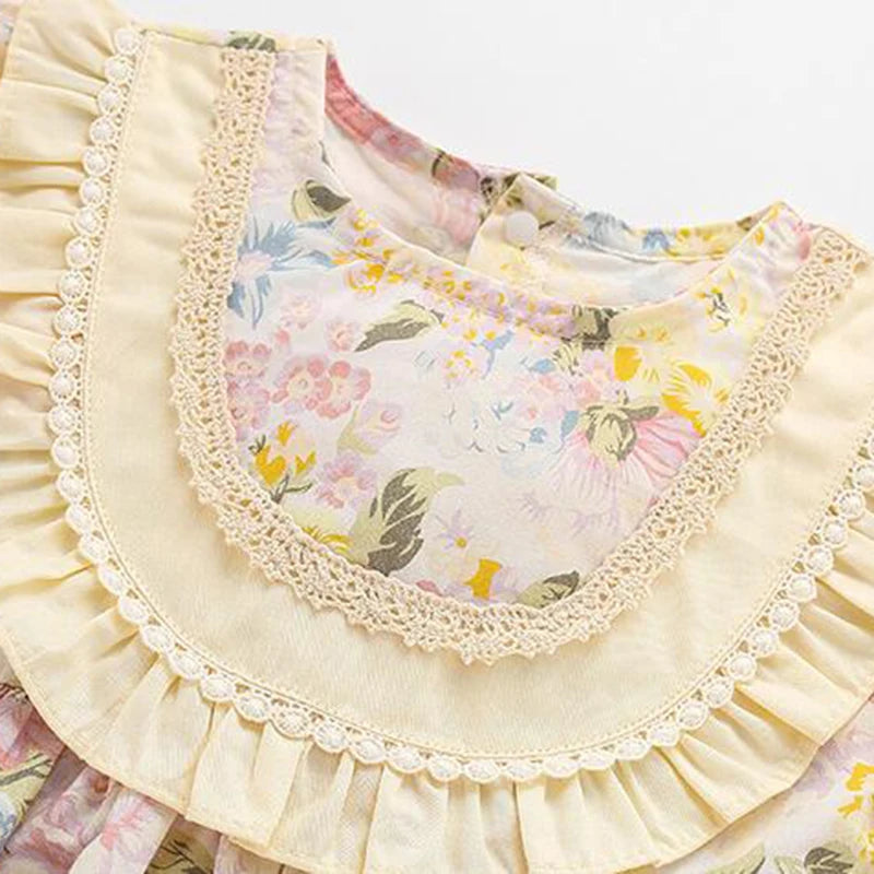 Princess Toddler Flowers Sweet Dress Girls Sister Clothes