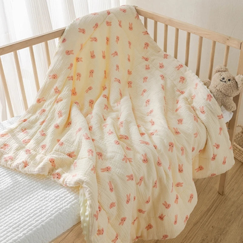 Baby Blanket & Swaddling Newborn Thermal Soft Blanket Winter Solid Bedding Set Cotton Quilt Infant Bedding