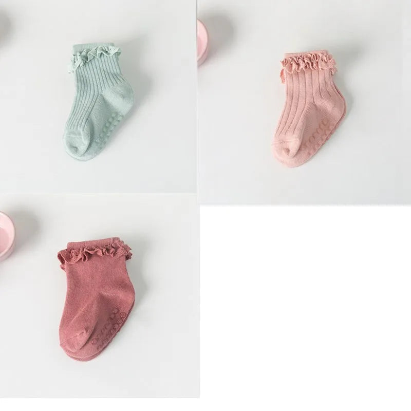 3 Pairs/Lot Infant Sock Cartoon Newborn Baby Socks