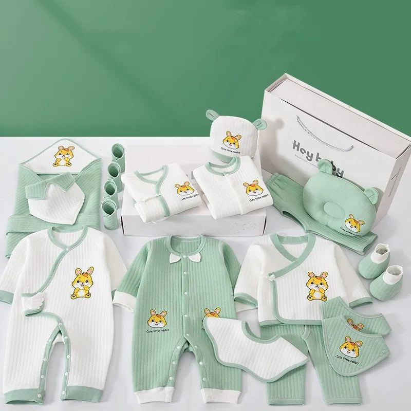18/23/25pcs Rabbit Baby Clothing Sets Cotton 0-6M Newborn Gift No Box