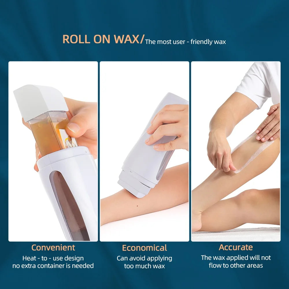 40W Roll On Waxing Depilatory Heater Melting Wax Cartridge Machine Body Bikini Hair Removal Paraffin Heating Wax Warmer Epilator