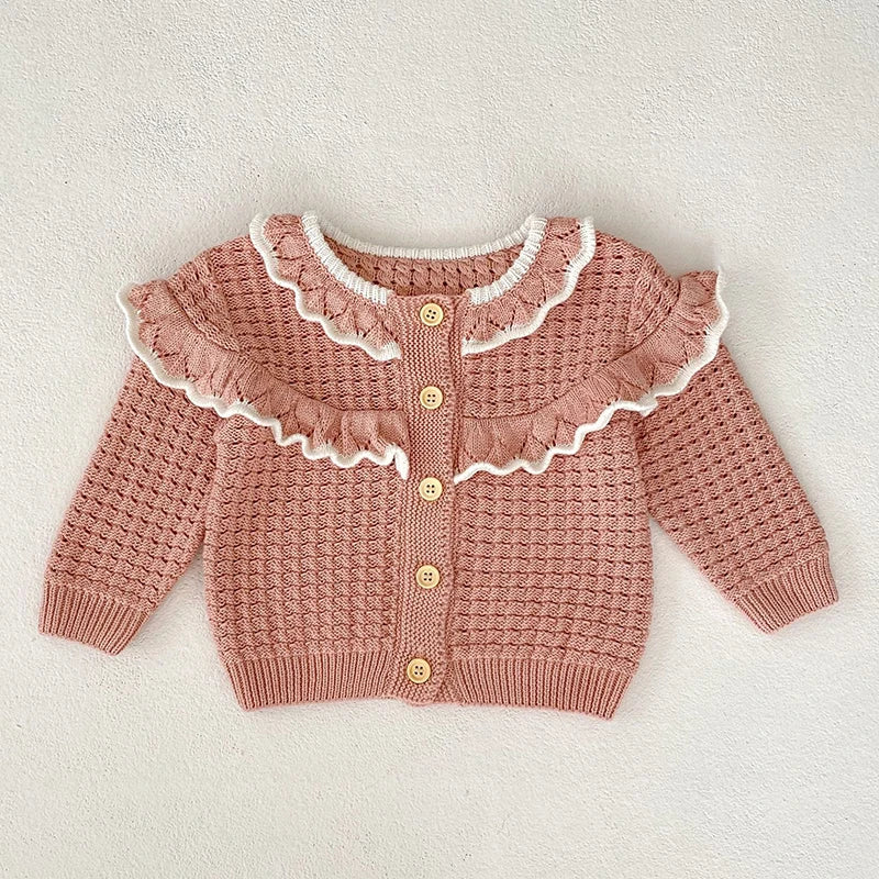 2024 New Spring Infant Baby Girls Knitted Clothing Set