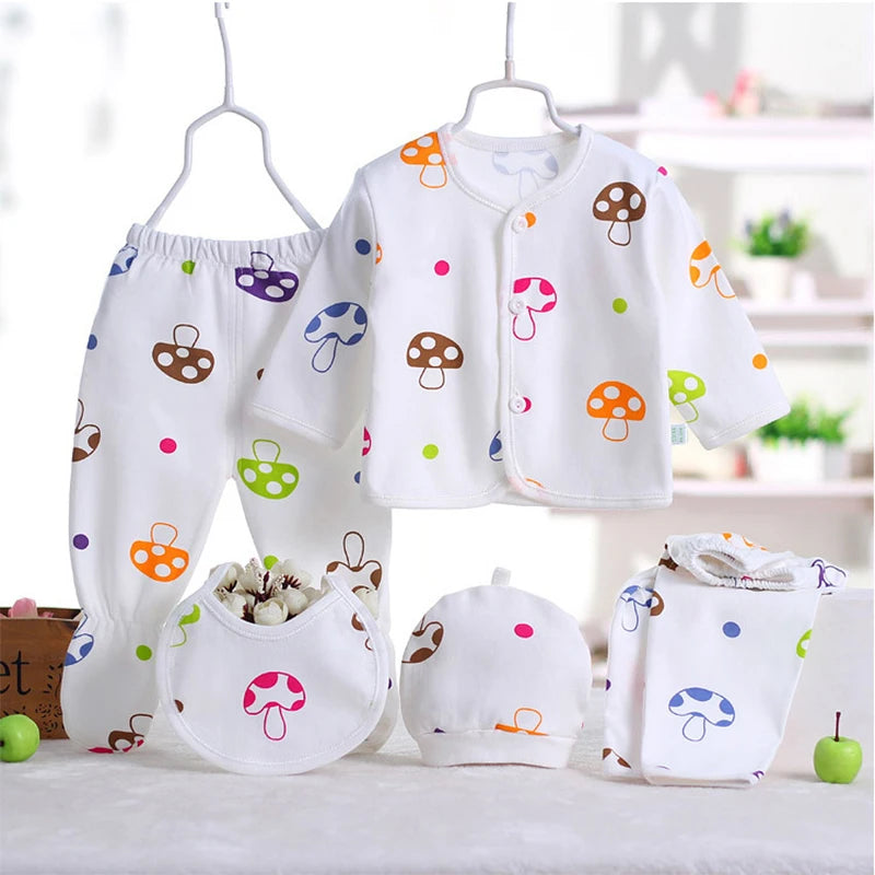 5Piece Spring Fall Baby Girl Clothes Toddler Boy Clothing Sets