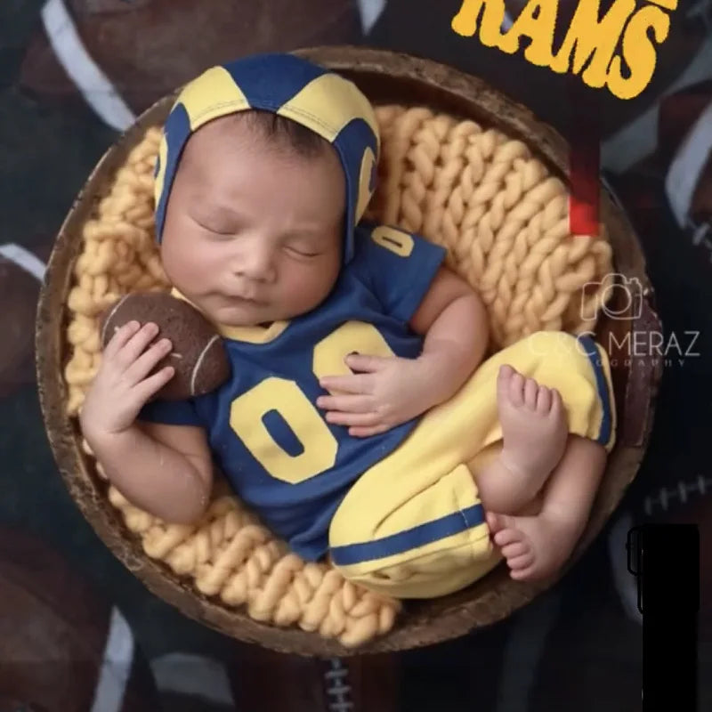 Rugby football player clothes photography props