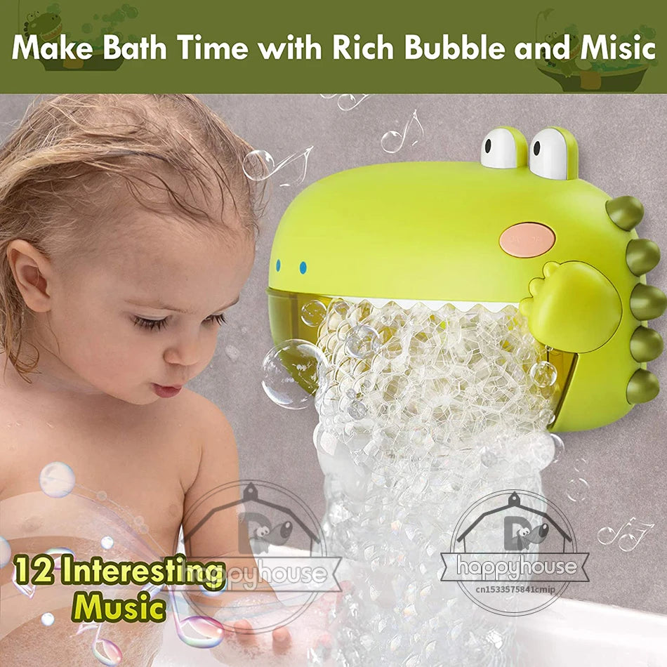 Baby Bath Toys for Kids Music Dinosaur Crabs Bubble Machine