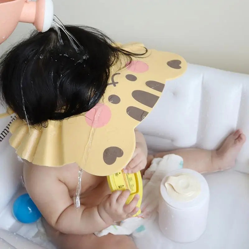 Anti slip Solid Baby Bath Cap Girl boy Safe