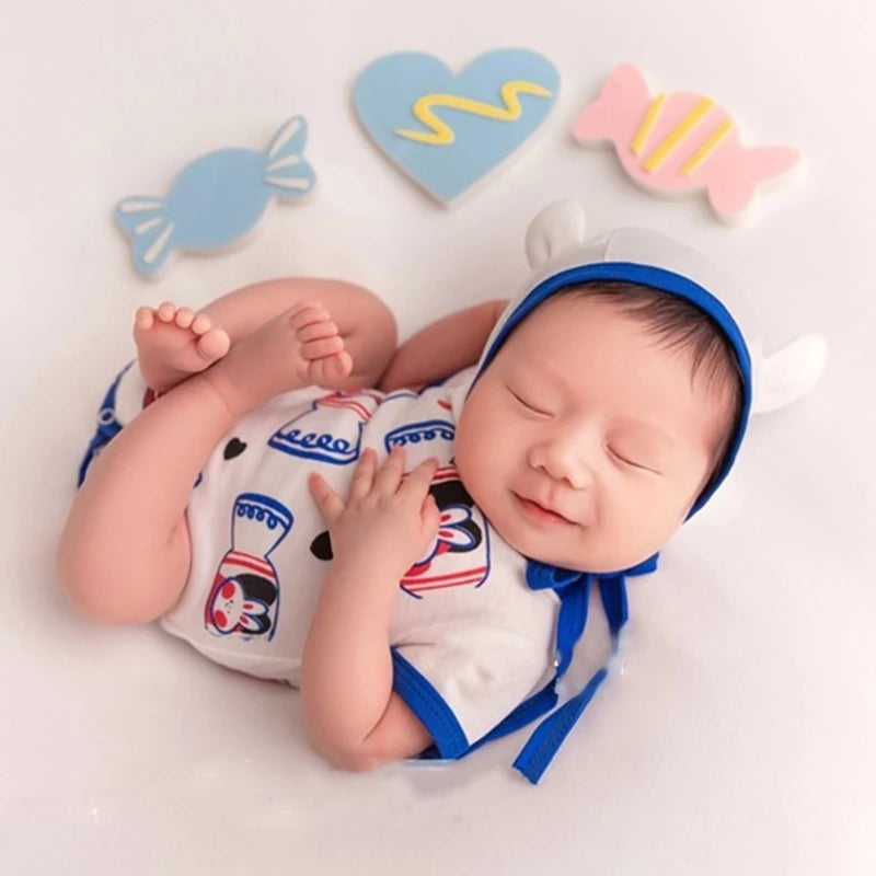 Newborn Photography Props Clothes Suit Set