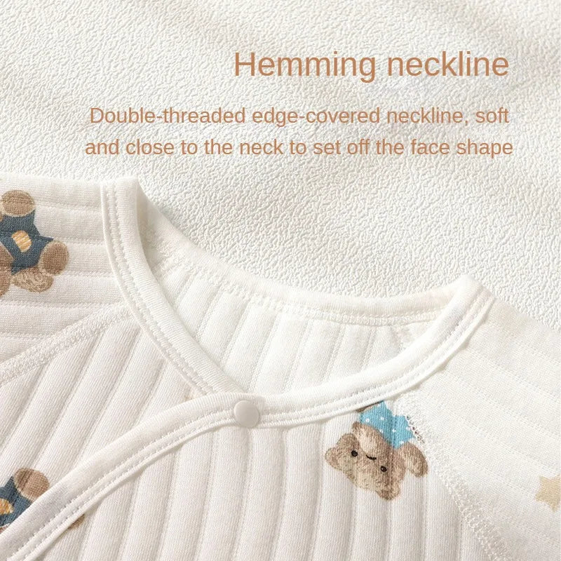 0-3 Newborn Baby Top Pure Cotton Boneless Half Back Top