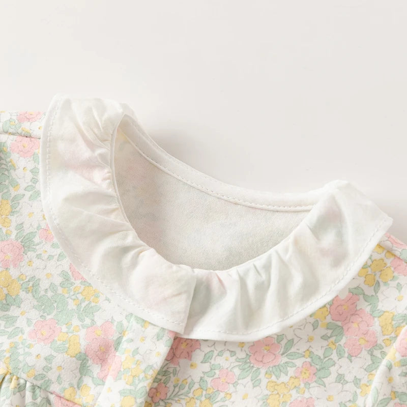 Floral Cotton New Born Baby Girl Jumpsuit