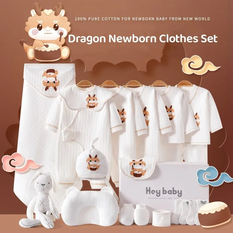 15/18/20pcs Dragon Cotton Newborn Baby Gift Without Box