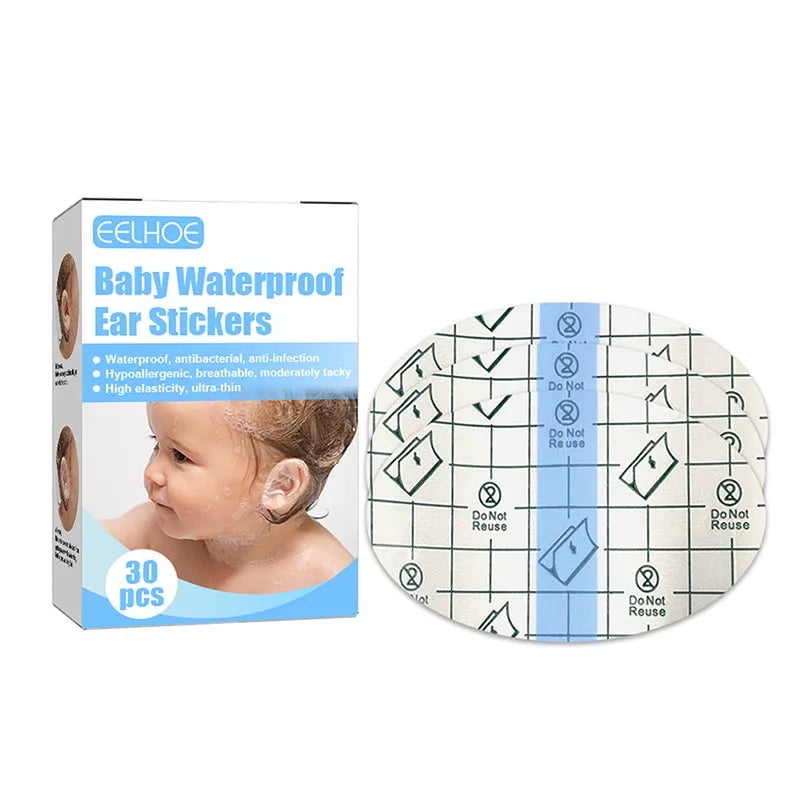 30Pcs Baby Waterproof Ear Stickers Swimming Infant Disposable Nursing Ear Patch for Children Holiday Present Health Care