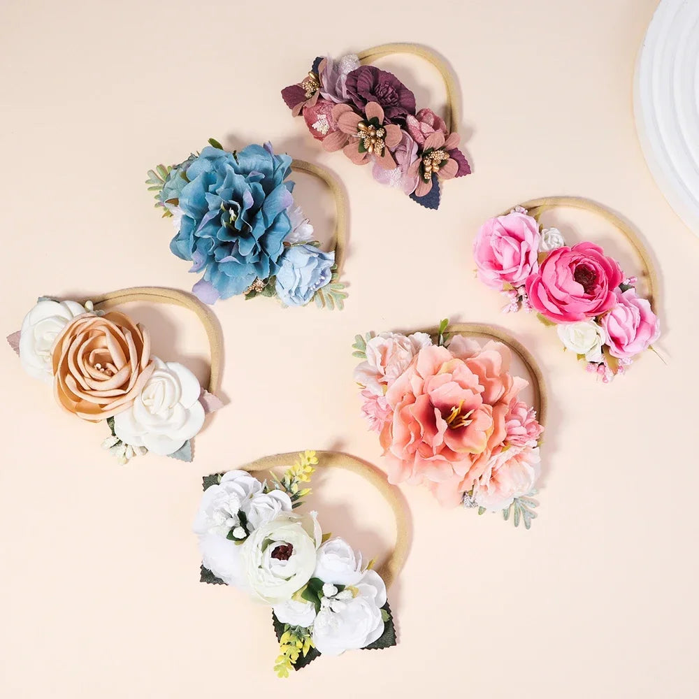 3/4/5pcs Artificial Flower Headband Set Hair Accessories