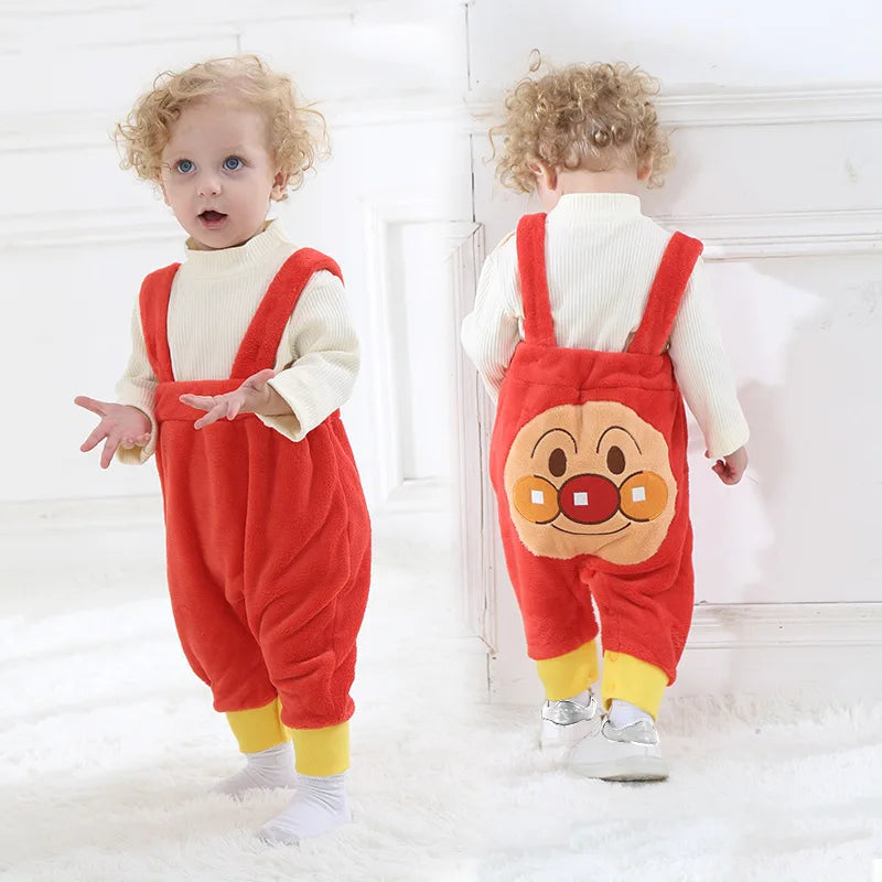 Baby Rompers Newborn Cartoon Anpanman Print Jumpsuit