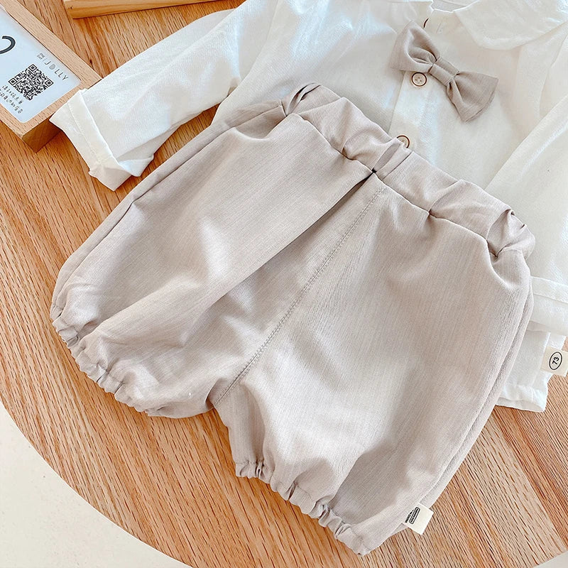 Infant Kids Baby Boys Girls Long Sleeve T-shirt + Shorts 2Pcs Clothing Sets