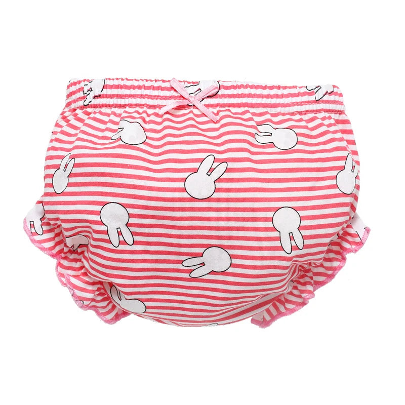 3 Piece/Lot Baby 100% Cotton Panties Girl Soft Briefs Female For Newborn Children Underwear Infant Kids Cartoon Bow Underpants