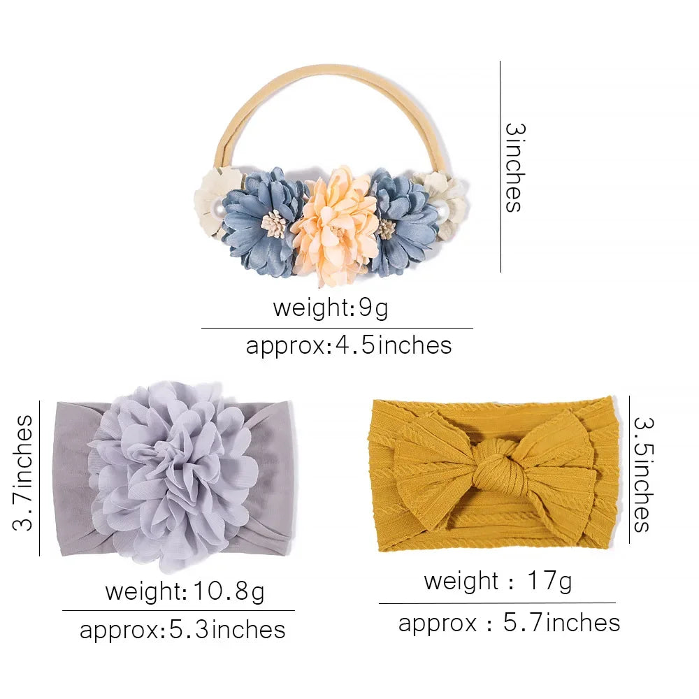 3/4/5pcs Artificial Flower Headband Set Hair Accessories