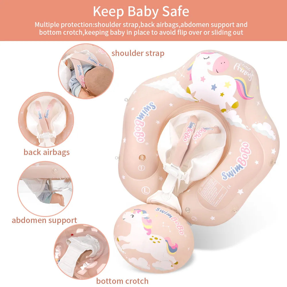 Baby Float Lying Swimming Rings Infant Waist Swim Ring