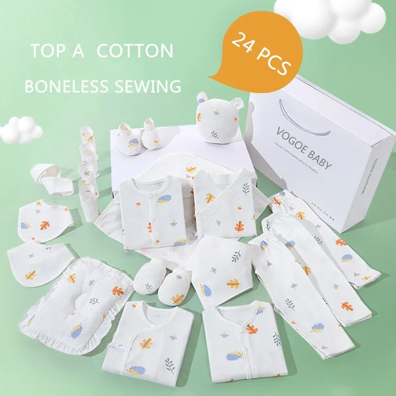 20/22/24 Pieces Newborn Clothes Set Baby Gift Pure Cotton 0-6 Months Without Box