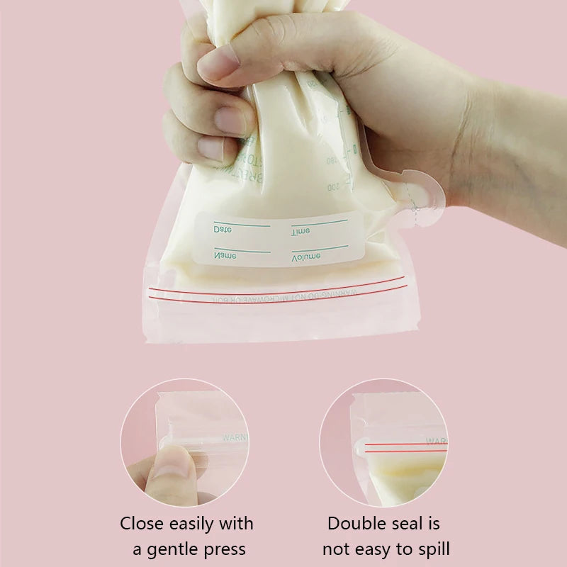 30Pcs Mother Milk Baby Food Storage BPA Safe Feeding Bag