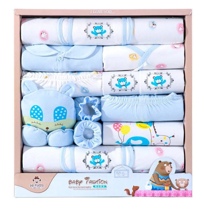 18Pcs Baby Cotton Newborn Gift Set Autumn Long Sleeve