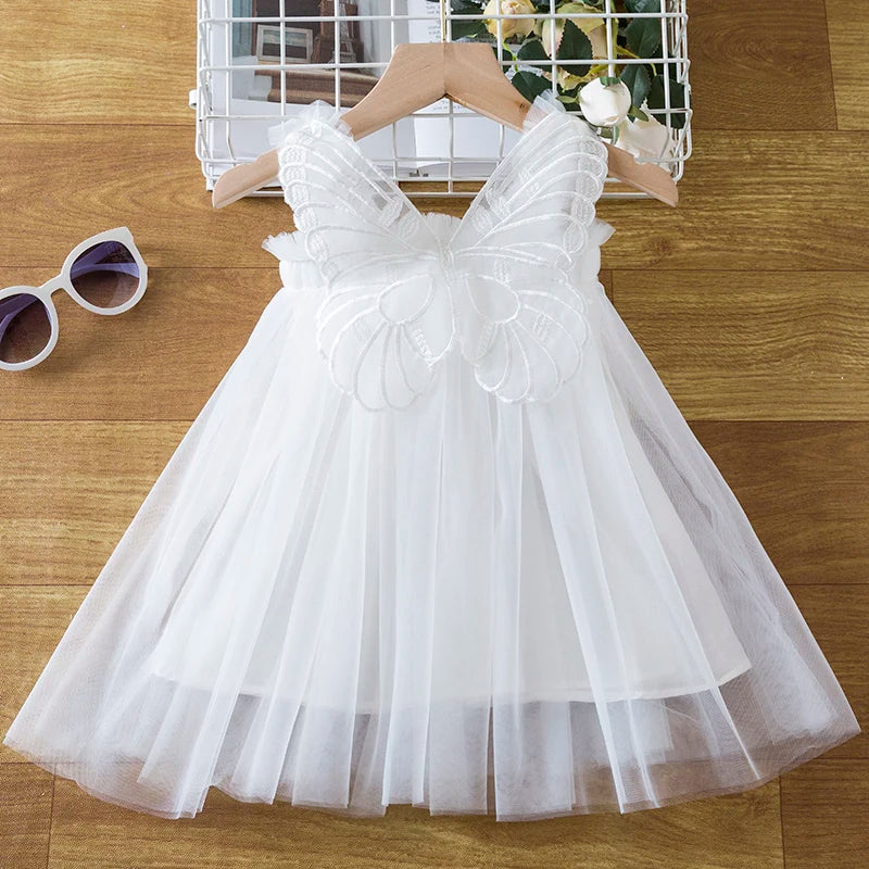 1-5 Yrs New Summer Cute Sleeveless Lace Big Bow Princess Dresses