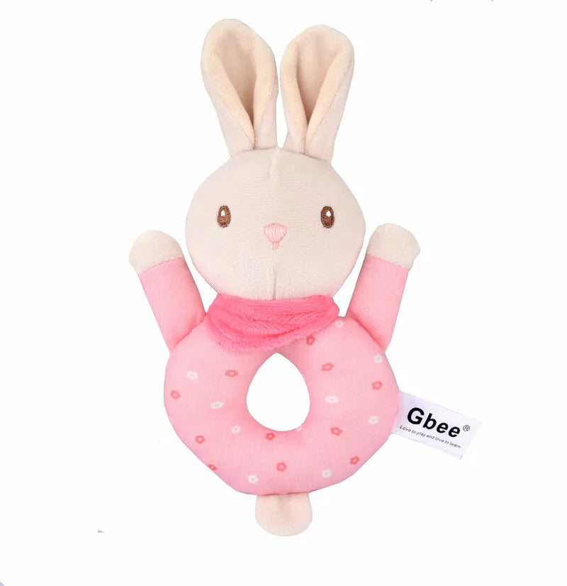 Colourful Animal Rattle Plush Stuffed Handbell Baby Soft Rattle Toys