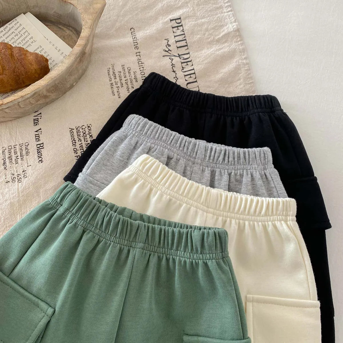 2024 Spring New Fashion Large Pocket Pants Toddler 3M-6Y