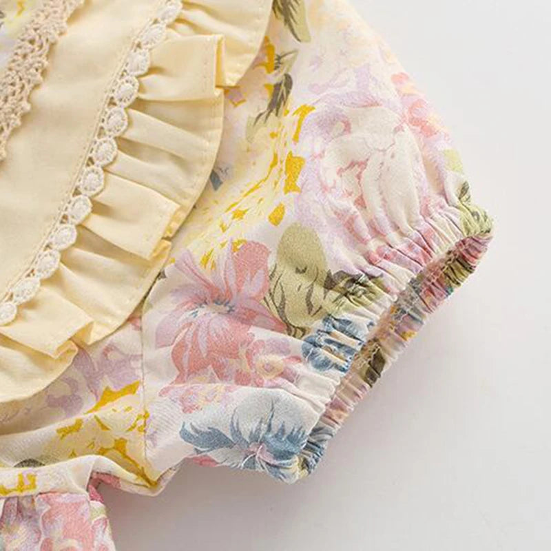 Princess Toddler Flowers Sweet Dress Girls Sister Clothes