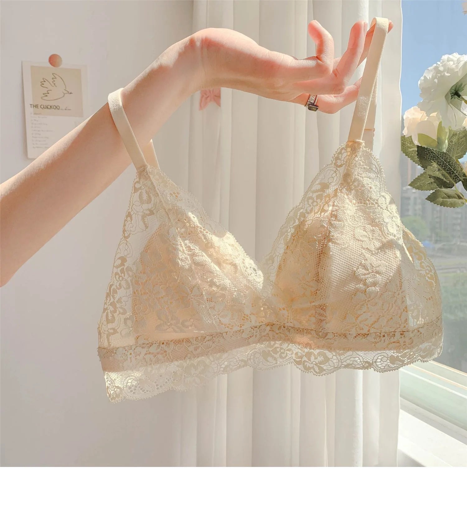 French Style Sexy Bras Wireless Lingerie Intimates Triangle Cup
